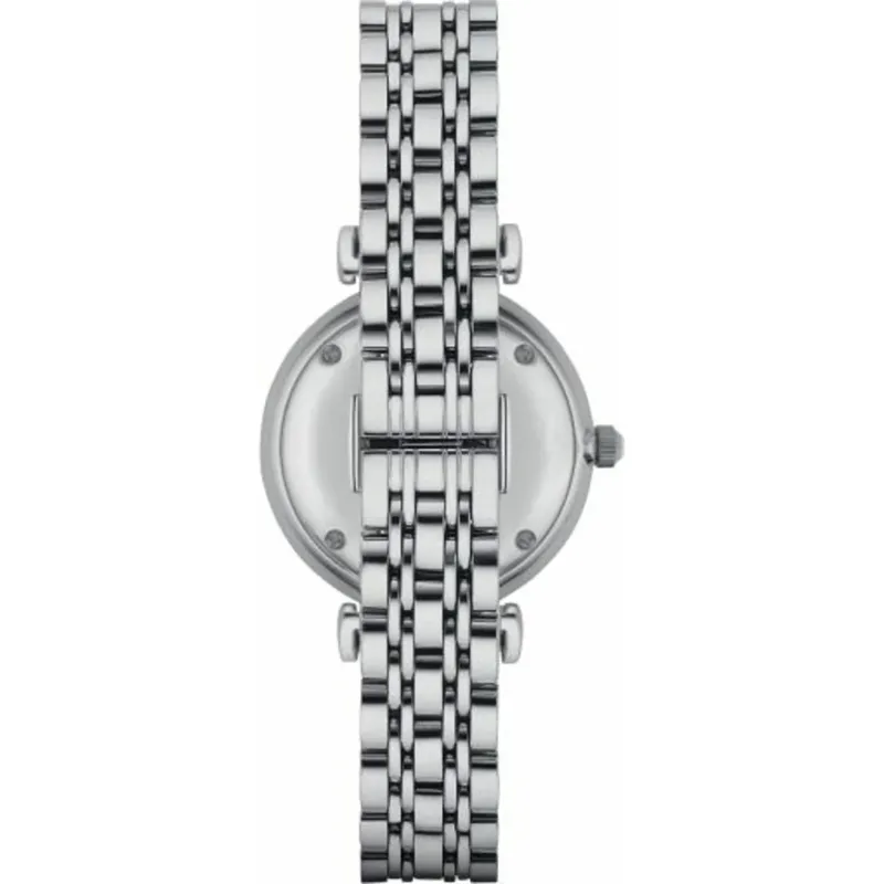 Emporio Armani Retro Damenuhr Silber/Perlmutt – AR1908