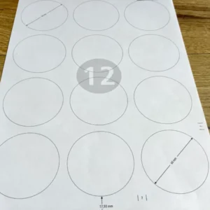 Runde selbstklebende Etiketten mit einem Durchmesser von 6cm