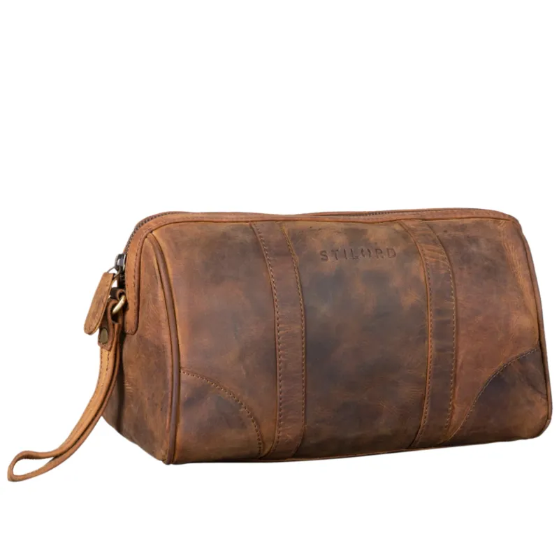 "Charles" Kulturtasche Leder Groß