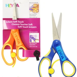 heyda-Rechtshaender-Schere-Soft-Touch-abgerundet-mit-Feder-lafueliki