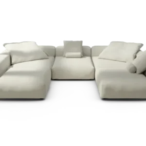 vetsak | Sofa Set 06 - Breeze - Ecru | Modular Sofa | 6.5 Seater | Big Sofa | U-Shape | Corner Sofa