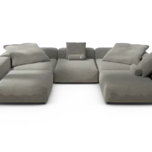 vetsak | Sofa Set 06 - Pebble - Platinum | Modular Sofa | 6.5 Seater | Big Sofa | U-Shape | Corner Sofa