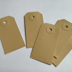 Hängeetiketten Papier braun 7x3,5cm