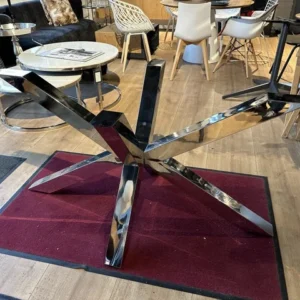 Tischgestell Silber, Tischgestell verchromt, Länge 140 cm