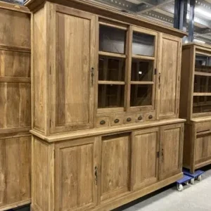 Buffetschrank Teakholz, Geschirrschrank Teak, Schrank Massivholz Teak, Breite 200 cm