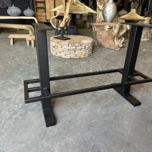 Bartischgestell schwarz, Tischgestell für eine Bartisch, Bartischfüße schwarz, Tischgestelle nach Maß, Breite 240 cm