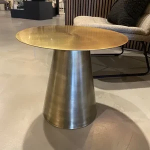 Beistelltisch Gold, Couchtisch Gold, Beistelltisch rund Gold, Durchmesser 50 cm
