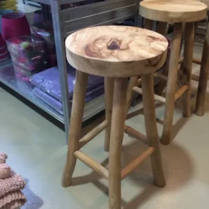 Barhocker aus Massivholz, Barstuhl Sitzhöhe 76 cm