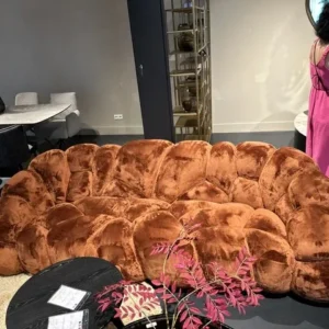 Sofa terrakotta-orange 3 Sitzer, Sitzsofa orange, Breite 253 cm