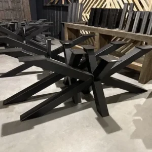 Tischgestell Metall schwarz, Metallgestell für ein Tisch, Breite 185 cm