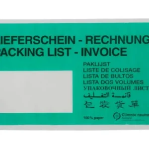 Lieferscheintaschen aus Papier grün
