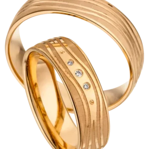 Linden Trauringe / Eheringe Aristau mit Diamanten - 1318/1319