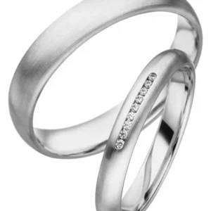 Linden Trauringe / Eheringe Kriens mit Diamant 0.005 ct. - 1546/1547