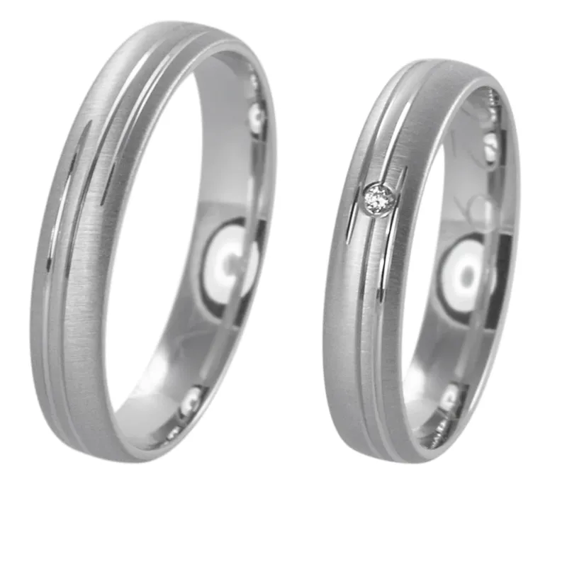 Linden Trauringe / Eheringe Risch mit Diamant W/si - 228/229