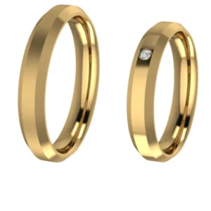 Linden Trauringe / Eheringe Wohlen mit Diamant - 1333/1334