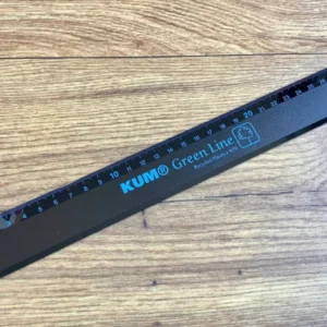 Lineal 30cm Recyclingplastik schwarz KUM