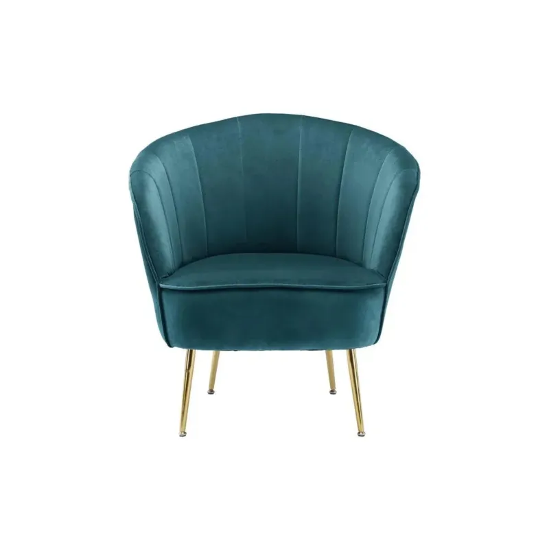 Sessel mit Samtbezug, Ziersteppung und Metallbeinen – Loulan 125 | Kayoom - Esszett Luxury | Stilvolles Wohnen mit Charakter