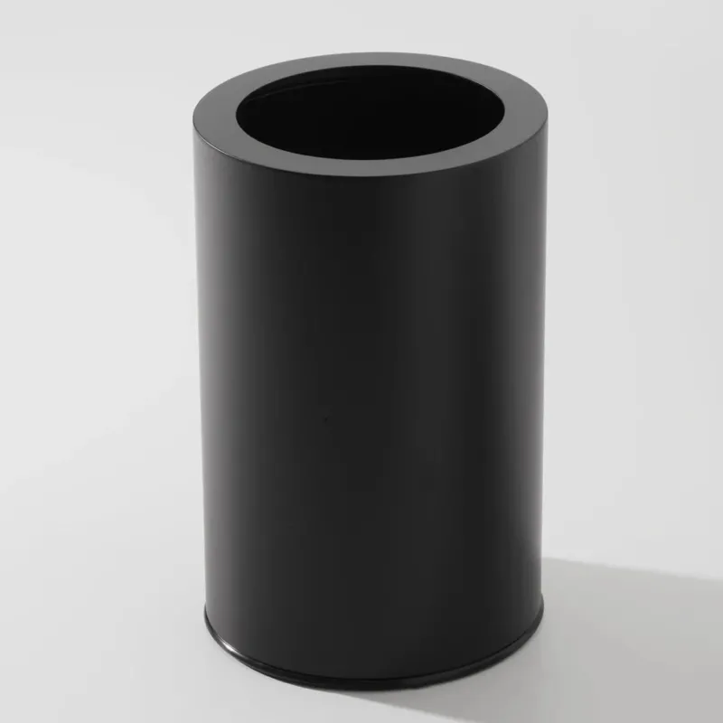 Black Matte Room Paper Bin by Decor Walther 7L