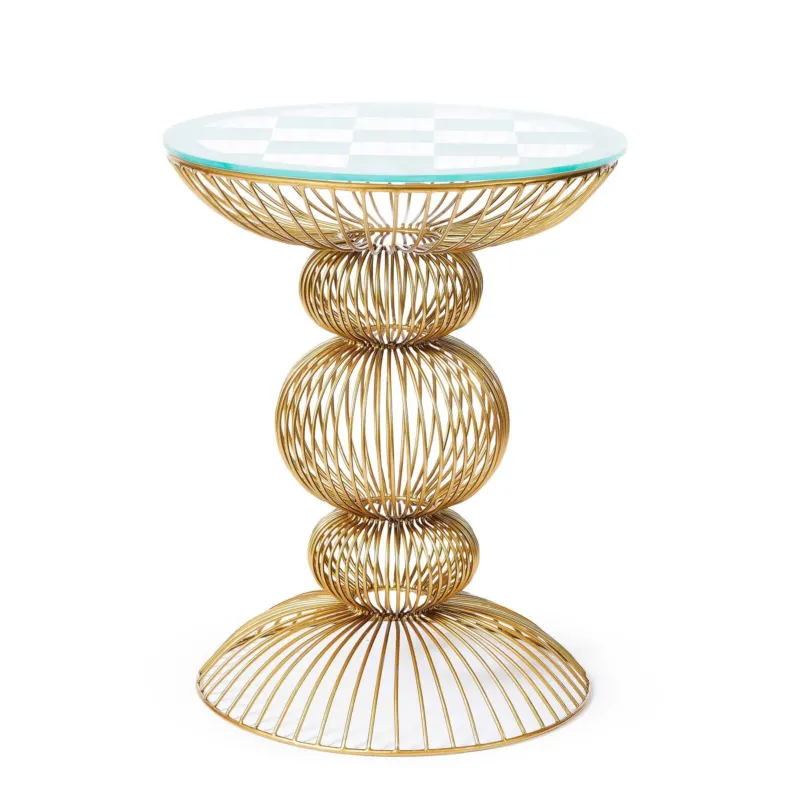MacKenzie - Childs Gambit Wire Accent Table - |VESIMI Design| Luxury Bathrooms and Home Decor