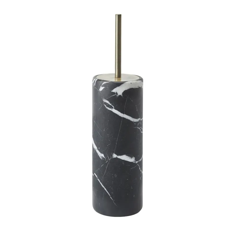 Nero Black Marble Toilet Brush Holder - |VESIMI Design| Luxury and Rustic bathrooms online