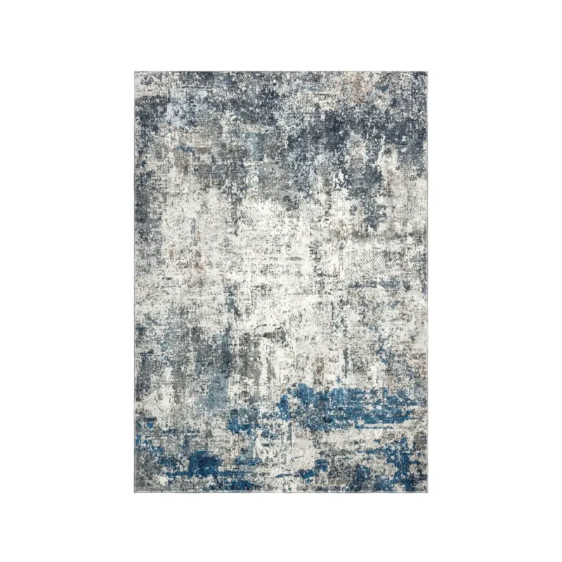 Teppich – Kurzflor Struktur, Zeitloses Design, Blaue Optik, 160 x 230 cm - Elegantica 328 | Kayoom
