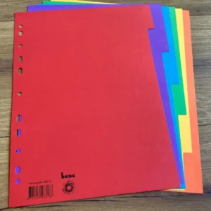 A4-Registerseiten in kräftigen Farben