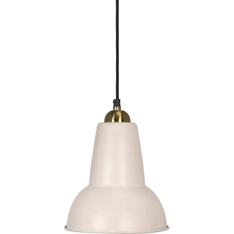 Hängelampe Metall, Pendelleuchte Matt Beige, Durchmesser 21 cm