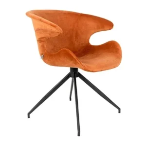 Konferenzstuhl orange, Stuhl orange mit Armlehne, Bürostuhl orange