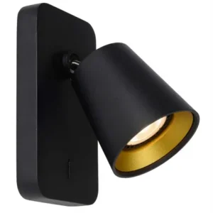 Wandlampe schwarz, GU10, LED Dim. (warm)
