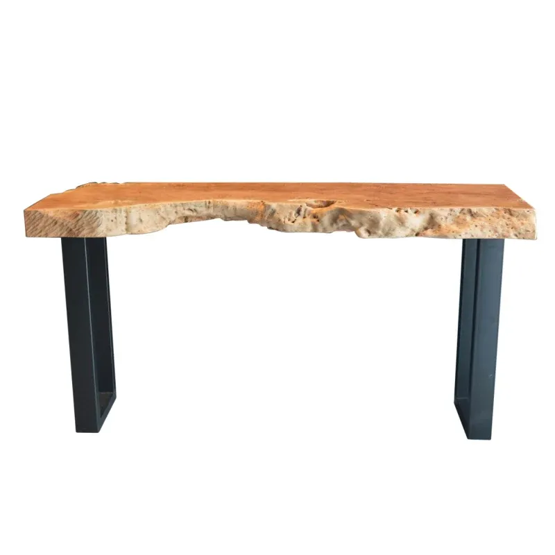 Konsole Massivholz, Wandtisch Metall-Gestell, Breite 170 cm