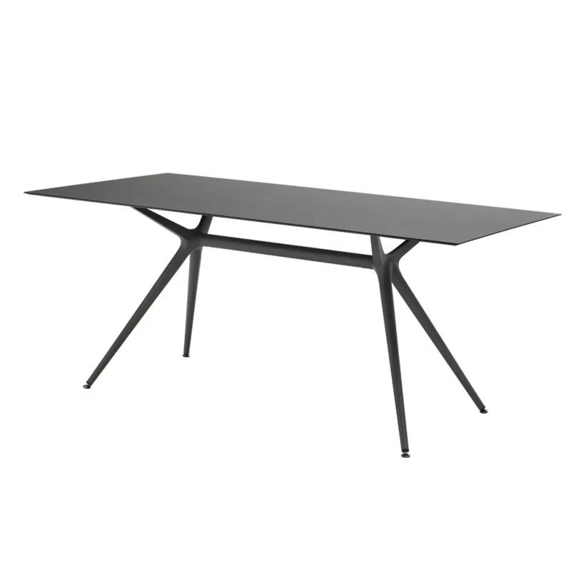 Tisch anthrazit, Esstisch anthrazit Metall Gestell, Tisch rechteckig, Breite 180 cm