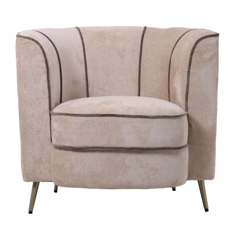 Sessel beige, Sessel gepolstert beige