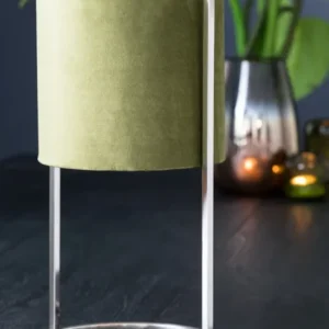 Tischlampe grün Lampenschirm, Tischleuchte grün, Tischlampe Lampenschirm grün, Höhe 45 cm