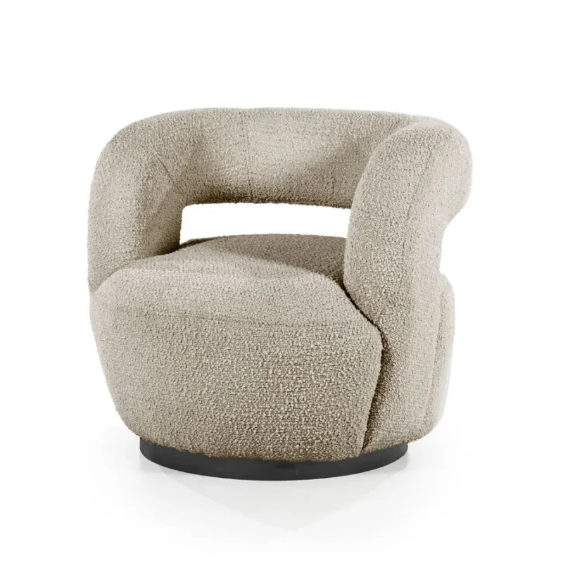 Sessel Farbe Sand, runder Sessel Sand, Sessel rund