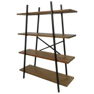 Bücherregal Industriedesign Metall, Regal Metall Landhaus, Regal Holz Metall, Breite 120 cm