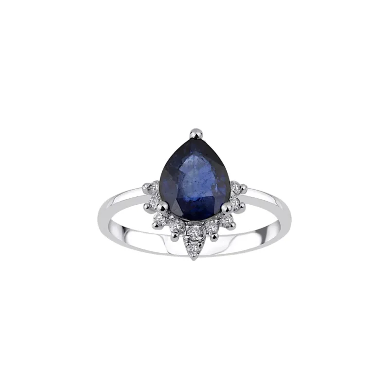 Roségold Diamantring mit Saphir 1.87 ct in 585 oder 750 Gold