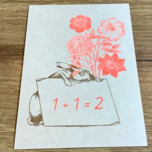 Postkarte Einschulung 1+1=2 (Togethery)