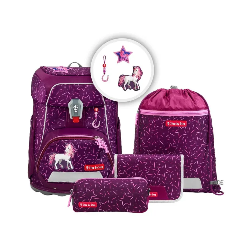 Step by Step FIT Schulranzenset 5tlg. Pretty Unicorn Nuala