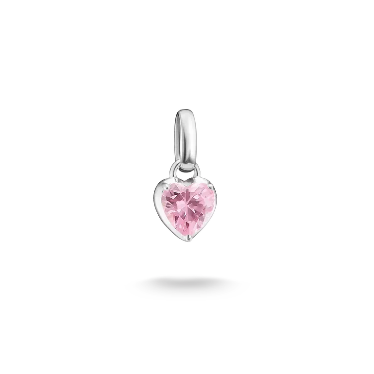 THOMAS SABO Charm-Anhänger Herz Geburtsstein Silber
