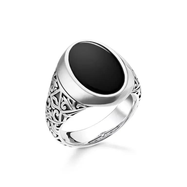 Thomas Sabo Ring mit schwarzem Onyx - TR2242-698-11-64