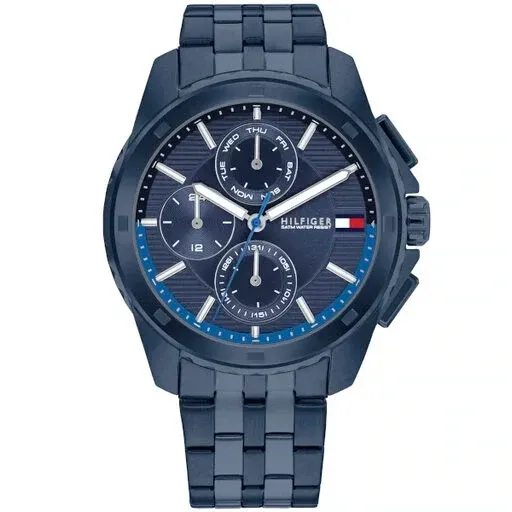 Tommy Hilfiger Walker Day Date Blau Herrenuhr - 1710622