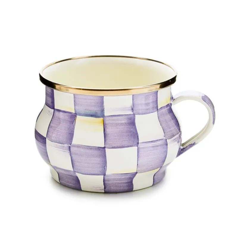 MacKenzie-Childs Violet Check Teacup