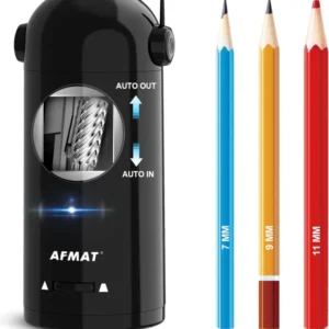 🎁Best Back to School Teacher Gift🎁Fully Automatic Rechargeable Electric Pencil Sharpener for 7-11.5mm Colored/Jumbo Pencils, PSX5BK
